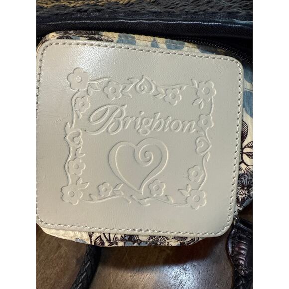 Brighton Woven Straw Handbag Brown Tones - Picture 9 of 14